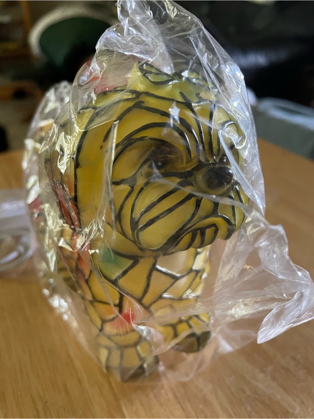 Yellow Decorative Mosaic Dog Figurine - Unbranded